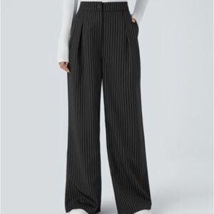 Women's Black Pinstripe Pants